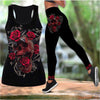 Make a Statement with This Beautiful Skull Printed Yoga Suit - Available in XS-8XL