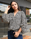 Leopard Print Shirt with a Touch of Glamour