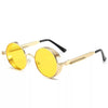 Retro Round Metal Frame Steampunk Sunglasses
